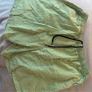 Vineyard Vines Green Checkered swim Trunks